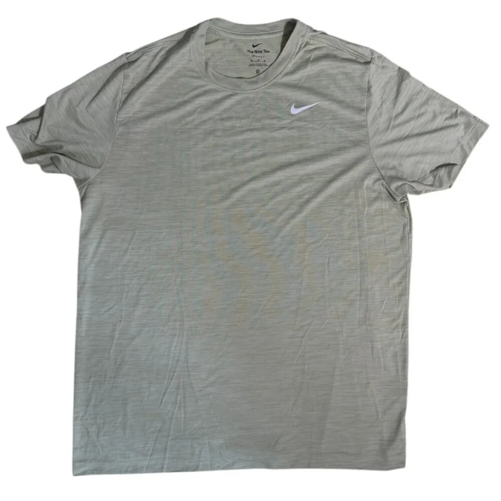 Men's The Nike Tee Dri-Fit Heather Green Athletic Shirt Size XL